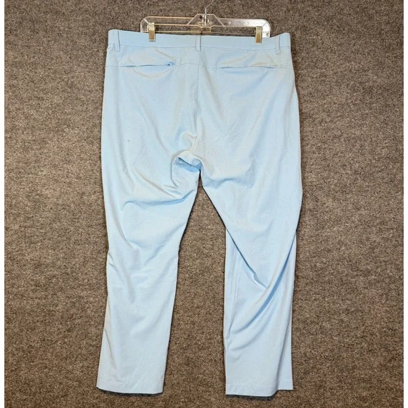 Fabletics Pants Mens‎ 40x30 Blue Performance Stretch Golf Chino Tapered Flaw - Picture 11 of 15